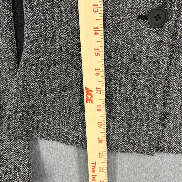 Calvin Klein Womens Herringbone Tweed Blazer Jacket Single Button Office Career - Picture 8 of 16